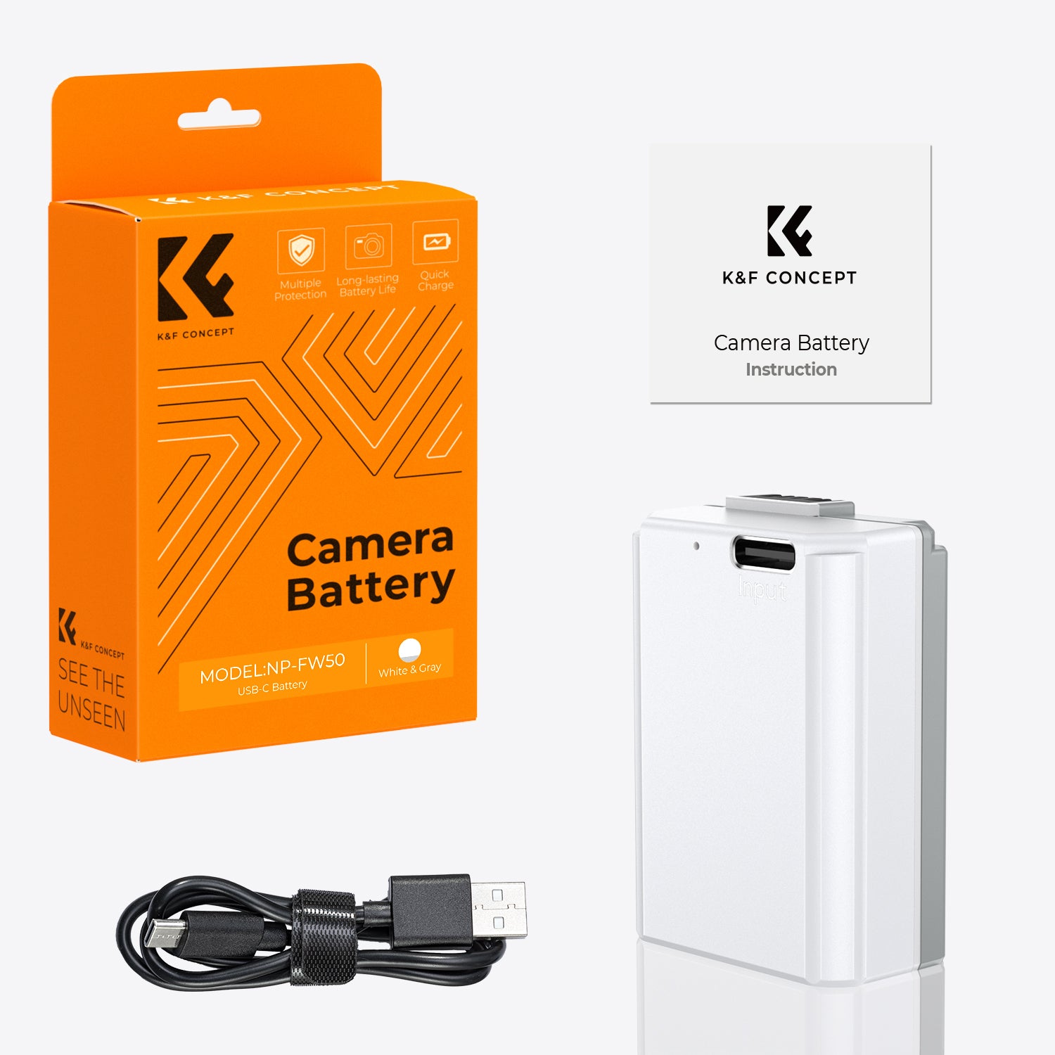 NP-FW50 Battery with Type-C Fast Charging for Sony ZV-E10, Alpha 7, A7, A7II, A7RII, A7SII, A7S, A7S2, A7R, A7R2, A5000, A6400, A6500, A6300, A6000, NEX-3, NEX-5, 1100mAh NP-FW50 Battery with Type-C Fast Charging for Sony ZV-E10, Alpha 7, A7, A7II, A7RII, A7SII, A7S, A7S2, A7R, A7R2, A5000, A6400, A6500, A6300, A6000, NEX-3, NEX-5, 1100mAh